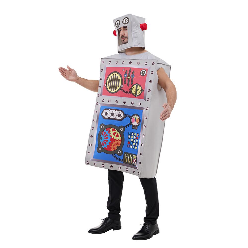 Erwachsene Männer Roboter Kostüm Halloween Damen Lustige Schwamm Roboter Cosplay im Angebot
