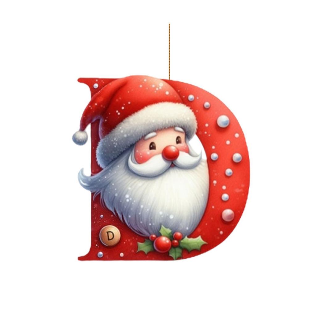 Christmas Acrylic Letter Ornament New Design 2D Plane Car Hanging Tree Decor Holiday Festive Home Decor Unique Xmas Decor Gift