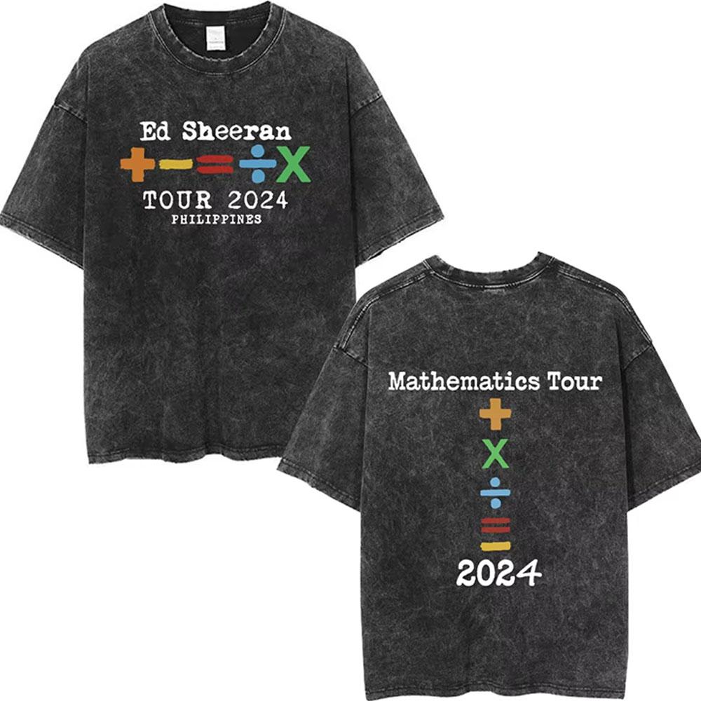 Washed Vintage Ed Sheeran Play Graphic Tshirt Men Women Hip Hop Fashion Pop Music T Shirts Mens Gothic Oversized Streetwear