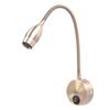 European LED Bedside Spotlight KLZ032A – Bedroom & Hotel Reading Light with Flexible Hose