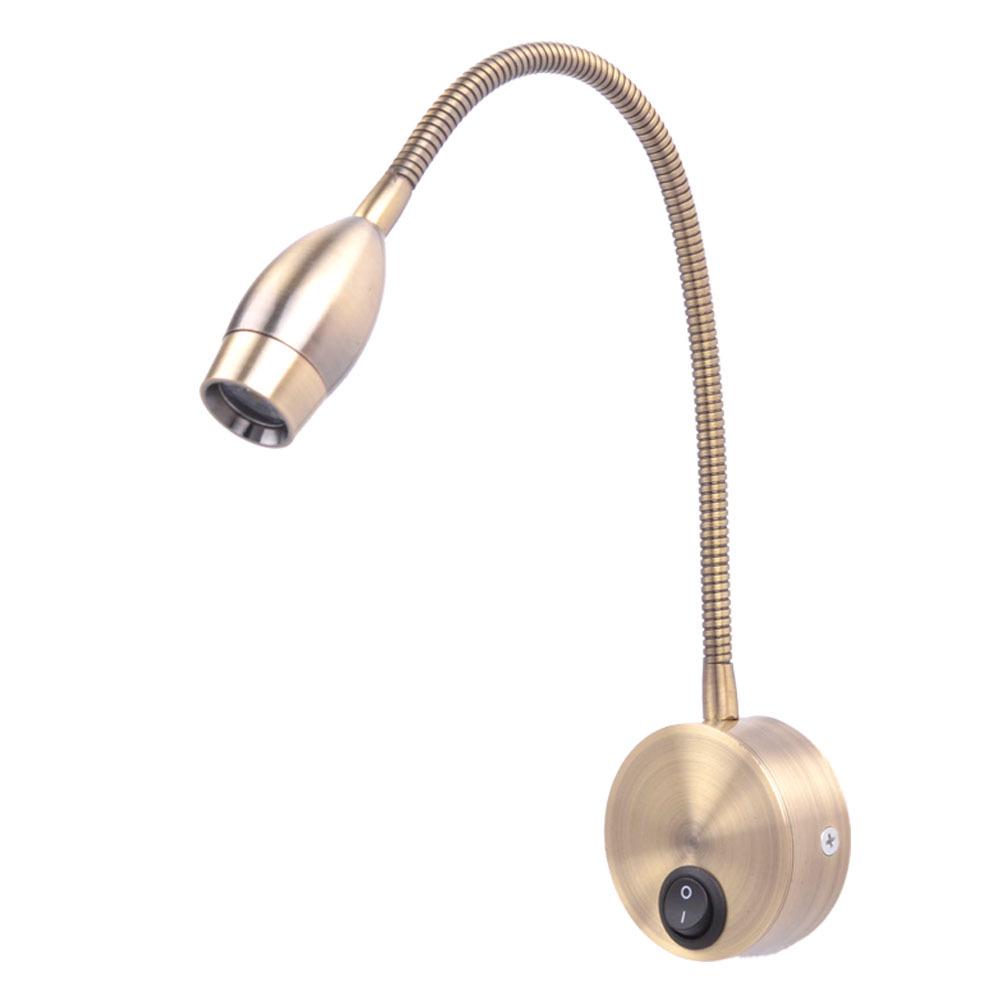 European LED Bedside Spotlight KLZ032A – Bedroom & Hotel Reading Light with Flexible Hose