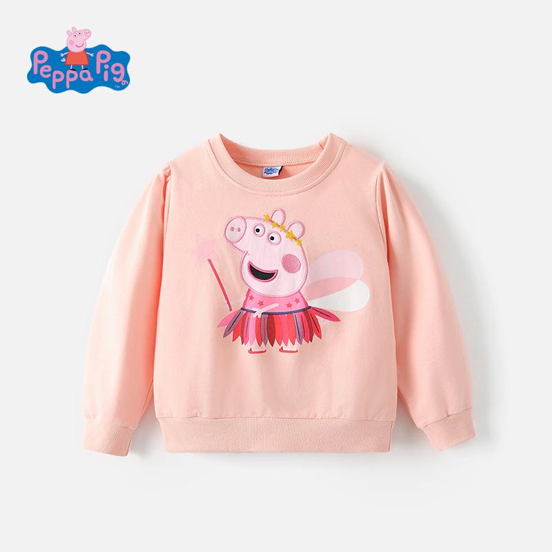 

Дитячий світшот з довгим рукавом Peppa Pig лімітованої серії - Топ з мультяшним принтом та круглим вирізом на осінь 120 cm