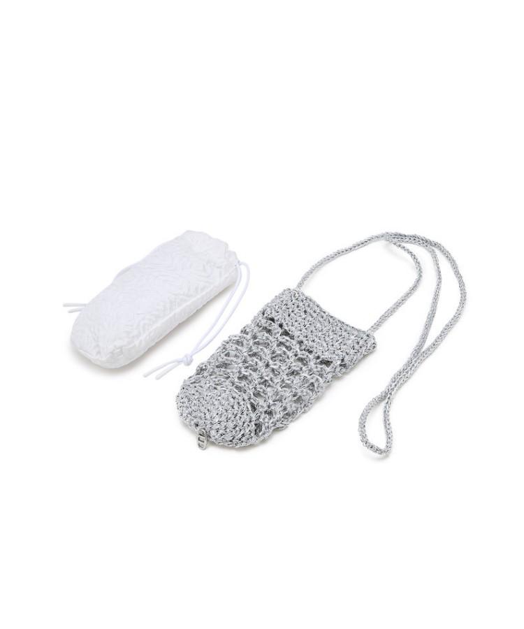 Athe Vanessabruno Silver Metal Knitting Mini Bag Aawa6E811Sv