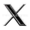 Suitable for Tesla modification X logo body labeling car personalized metal decoration X upgraded version trunk sticker