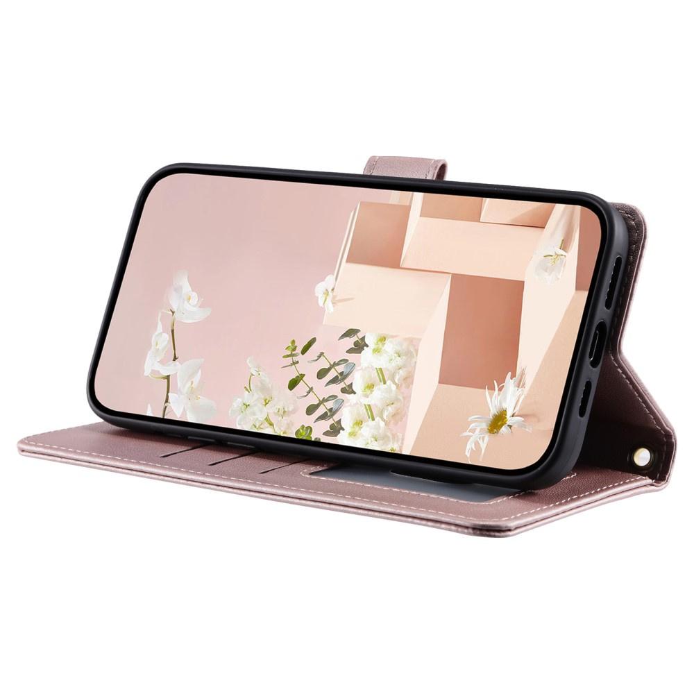 Samsung Galaxy S20 FE Flip Case, Rhombus Crossbody Leather, Rose Gold