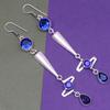 Tanzanite Gemstone Unisex Women's Gift For Her Silver Jewelry Earring 1.5''