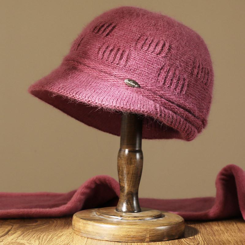 Winter Old Man Hat Fleece Warm Ear Protector Women's Wool Hat Middle Old Man Mom Grandma Old Woman Knitted Hat