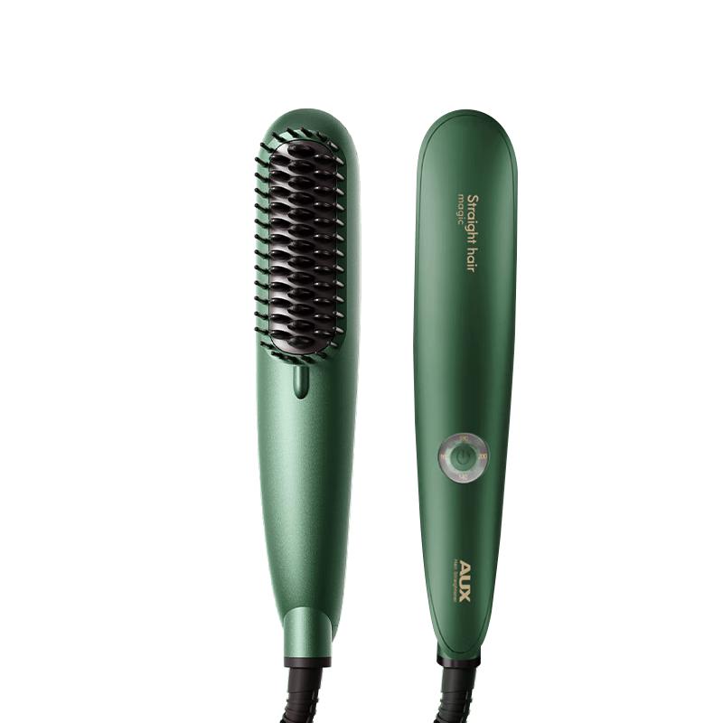 AUX Negative Ion 2-in-1 Hair Straightening & Curling Comb CN plug (adapter included) темно-зеленого