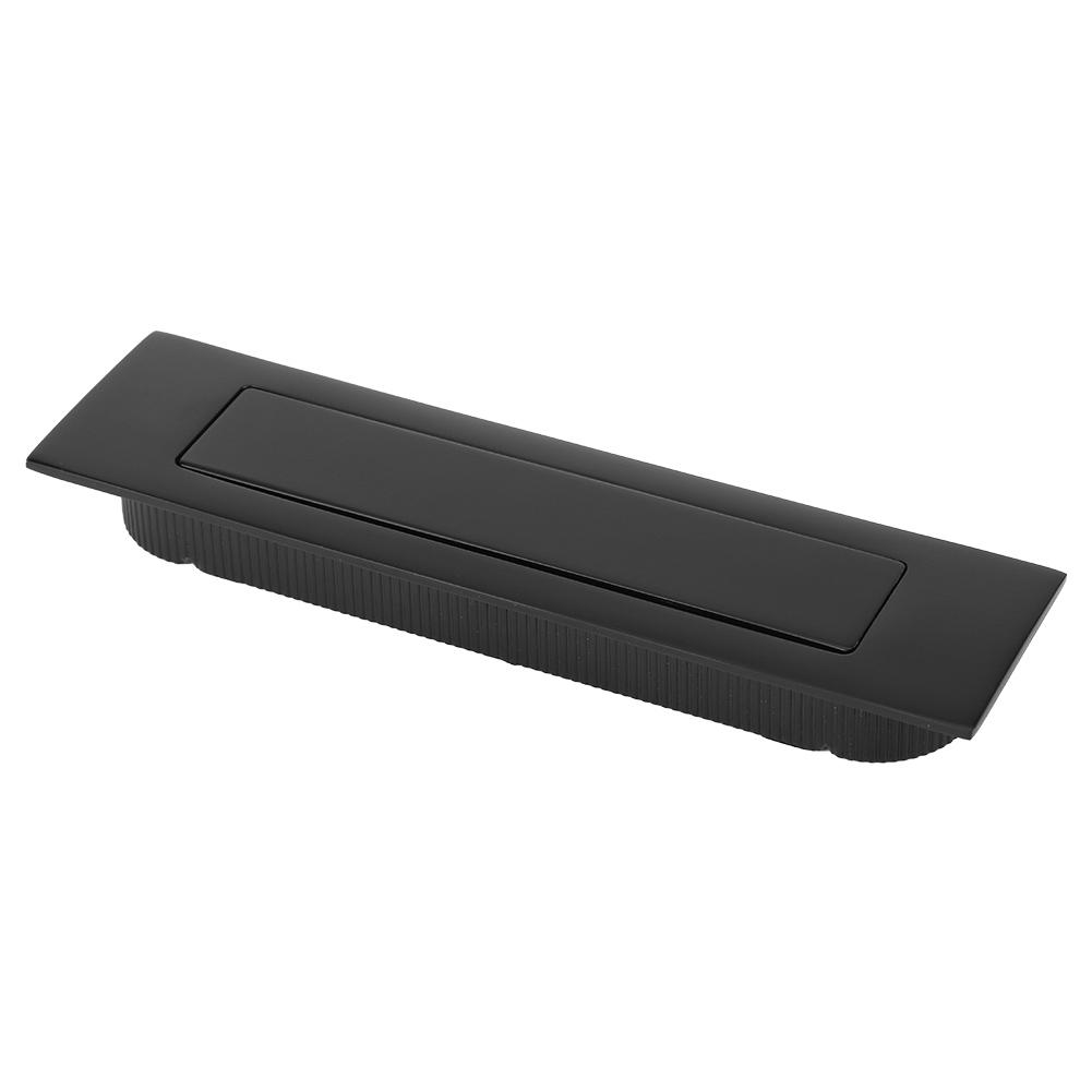 Dustproof Furniture Handle Spring Concealed Zinc Alloy Drawer Cabinet Nickel BrushedCelsiusBlack