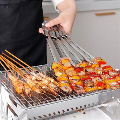 1PC Foldable Stainless Steel Outdoor Mini Oven Portable Foldable Carbon Stove Rafter Barbecue Grill