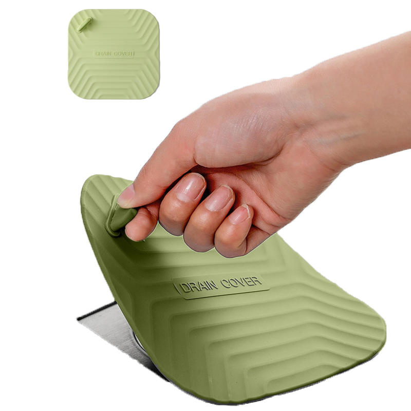 

Anti Clogging Silicone Floor Drain Cover Bathroom Anti Hair Silicone Pad Practical Anti Insect Floor Drain Pad Bathroom Supplies зелёный