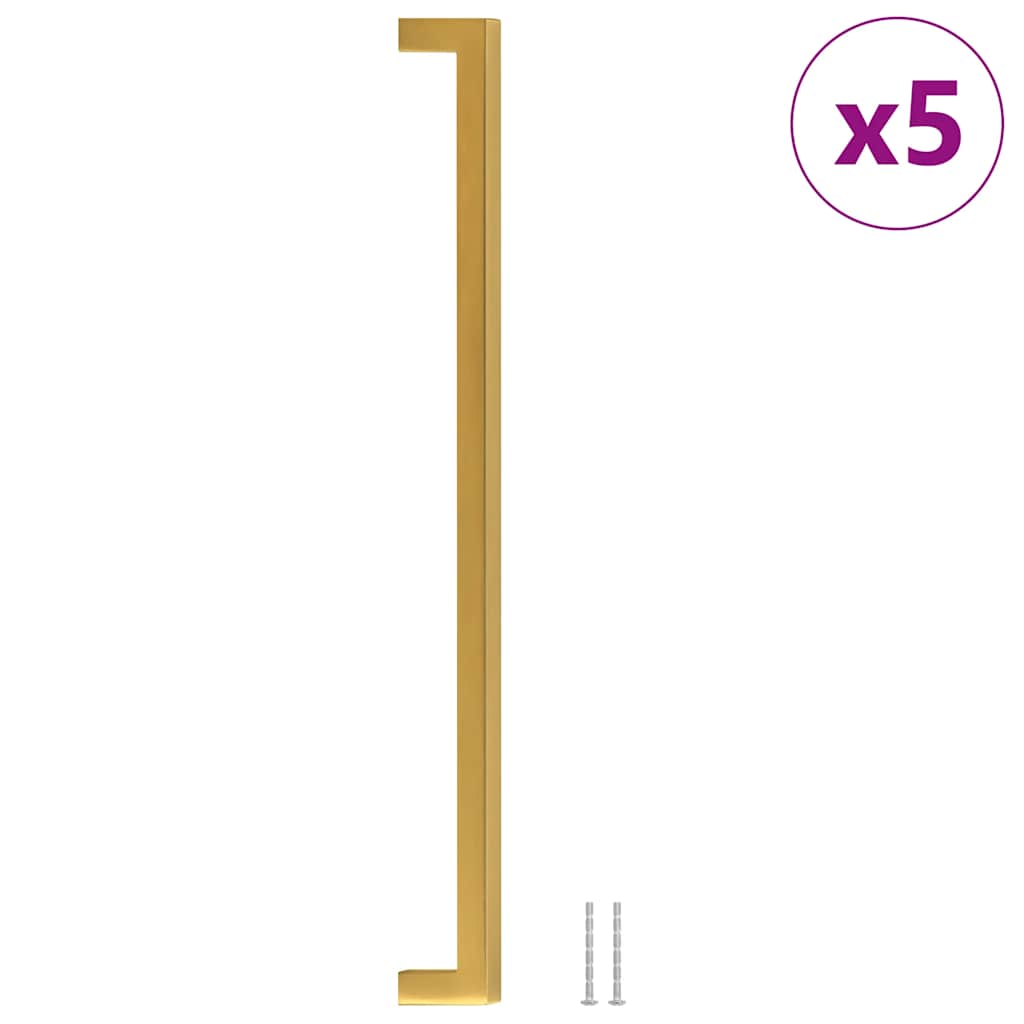Furniture Handles 5 Pcs Golden 320 Mm Stainless Steel