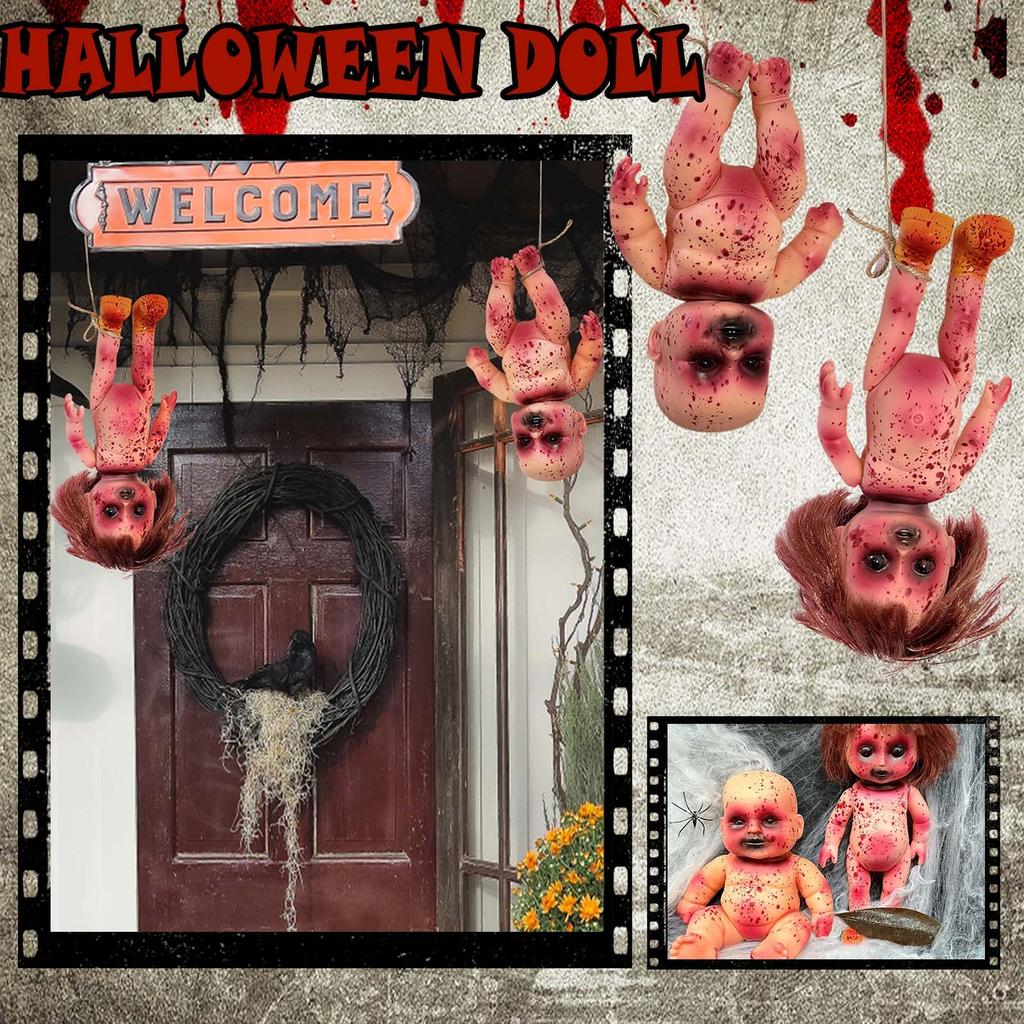 Halloween Decoration Pendant Horror Doll Decoration Haunted House Horror Props Decoration Horror Wall Decoration