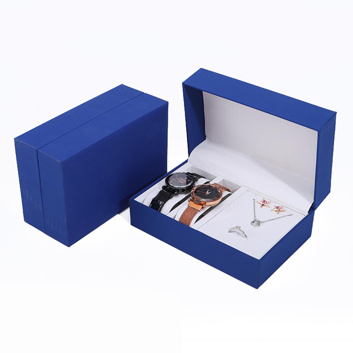 

1 шт. ПУ Коробка для наручных часов Держатель Органайзер Чехол для хранения Серьги Ожерелье Кольцо Контейнер для демонстрации ювелирных изделий для коробки для часов для пары