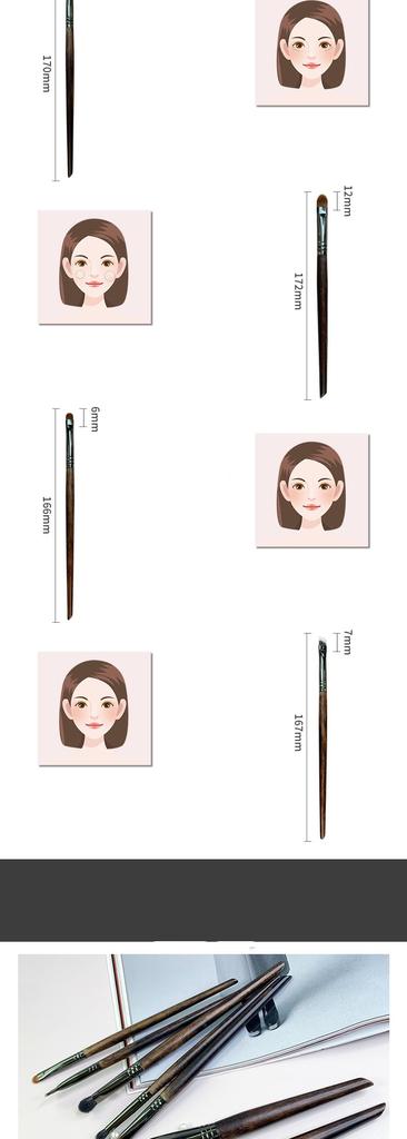 Naturalny kozi włos Noble Makeup Brush Super Soft Makeup Brush Set 10 pędzli do makijażu