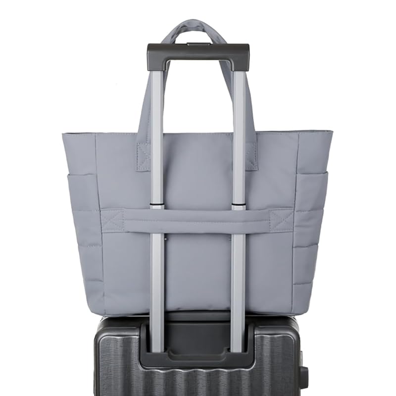 CC-MAX Einkaufstasche Damen Herren Dual-Use wasserabweisendes Nylon großes Fassungsvermögen flauschiges Gefühl viele Taschen Reißverschluss zum Öffnen/Schließen Handgepäck CC2428