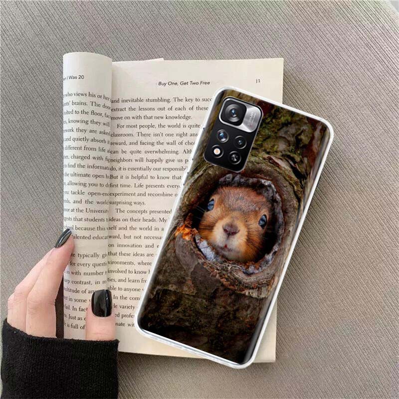 Forest Squirrels Foraging For Food Phone Case For Redmi Note 13 12 Pro Plus 14 15 Pro 5G 11 11T 11E 11S 10 Pro 10S 9 9S Cover Ce
