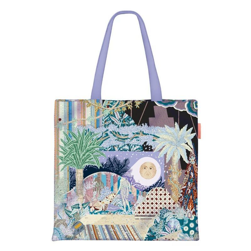 Printed Canvas Bag Women's Hand Bag Large Capacity Student Tutoring Shoulder Bag