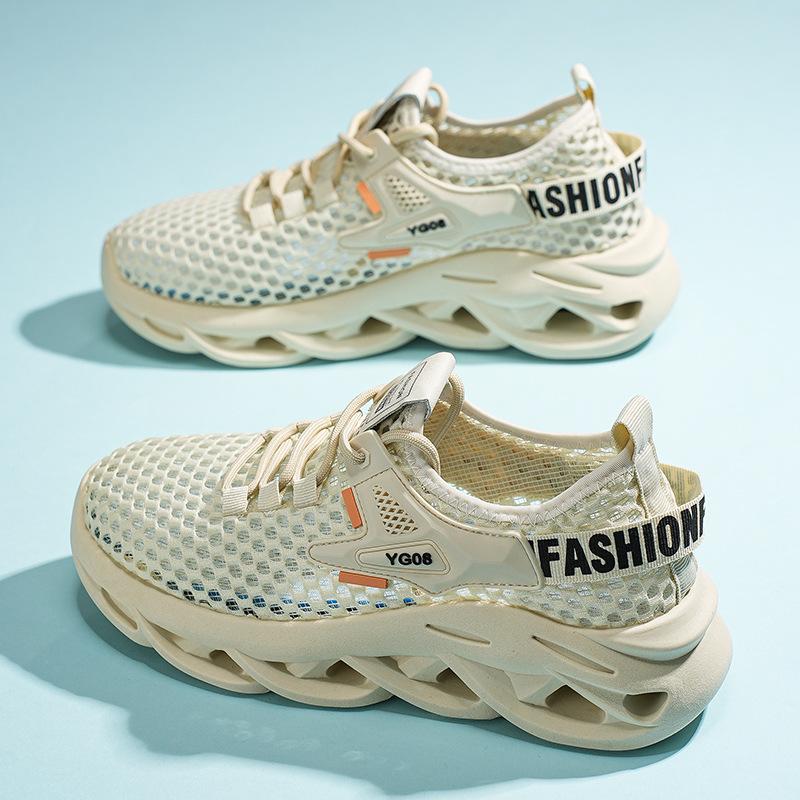 Summer new men's breathable hollow sports shoes men's vacation beach shoes lightweight casual versatile men's shoes