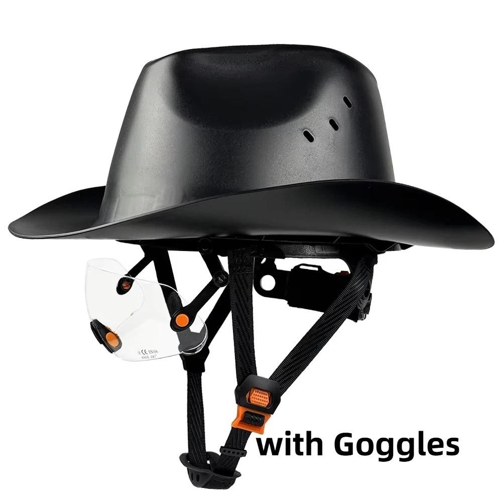Hochdichter Polyethylen-Schutzhelm Cowboy-Stil Vollrand-Schutzhelm Für die Arbeit im Freien