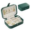 Portable Jewelry Box Jewelry Organizer Display Travel Jewelry Case Boxes Button Leather Storage Zipper