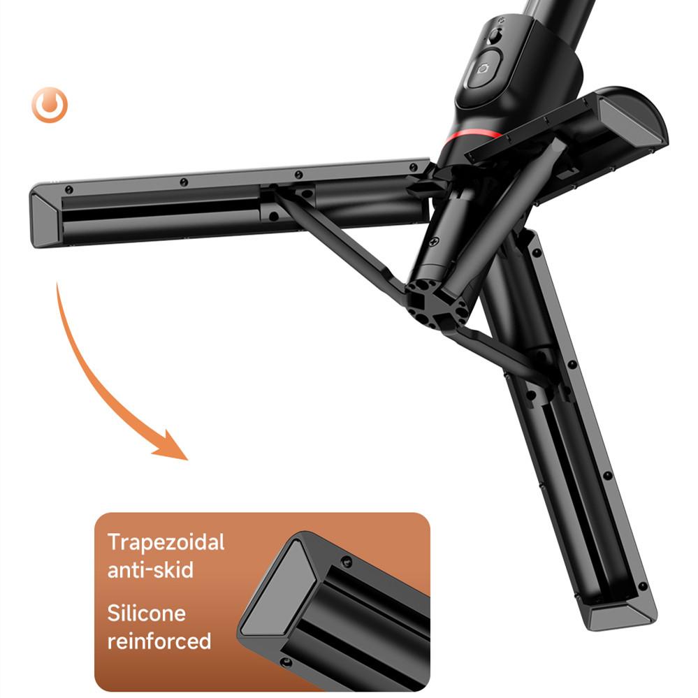 Wireless Selfie Stick Tripod Stand with Magnetic Bluetooth Remote Extendable Tripod for Apple iPhone Live Streaming Video Record
