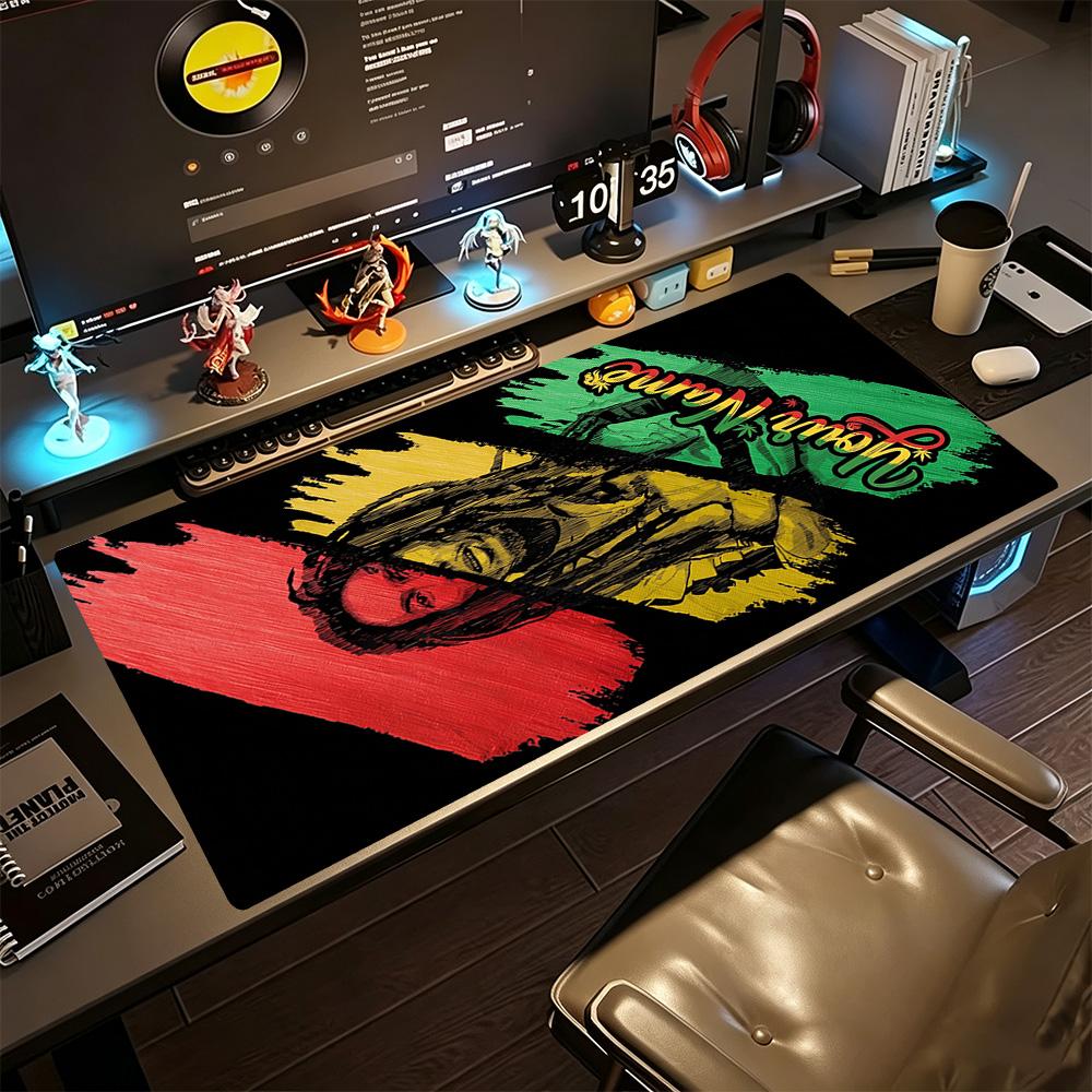 Bob Marley Personalized Text Mouse Pad Keyboard Mat Office Mouse Mats Non-Slip Rubber Base Perfect Gift for Gamers And Professionals