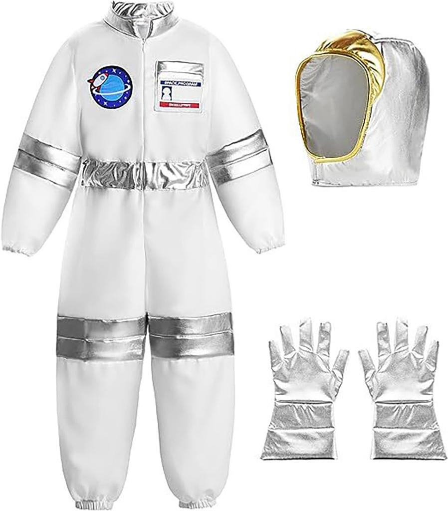 Halloween Costume for Space Astronaut Cosplay Set [Suerba] Kids, Suit, Costume, 3-Piece (L (120-130CM))