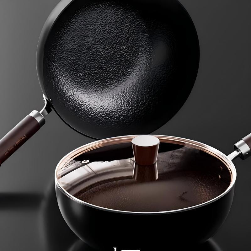 DUMIK Single-Serving Hammered Iron Wok