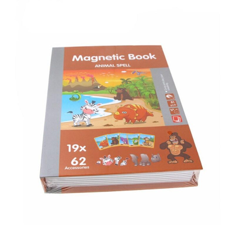 Children Intelligent Magnetic Book Kids Early Education Puzzle Toys Dress Up DIY 3D Puzzles Jigsaw Brain Training Game Gift Toy