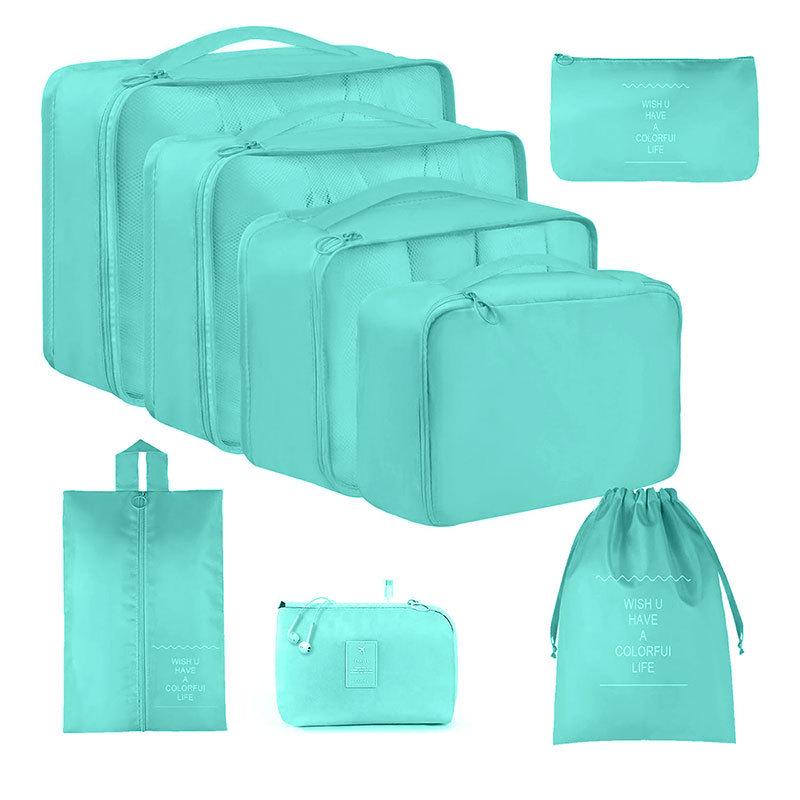 Seven-Piece Travel Storage Set: Wash Bag, Clothes, Underwear Organizer & Folding Sub-Pack