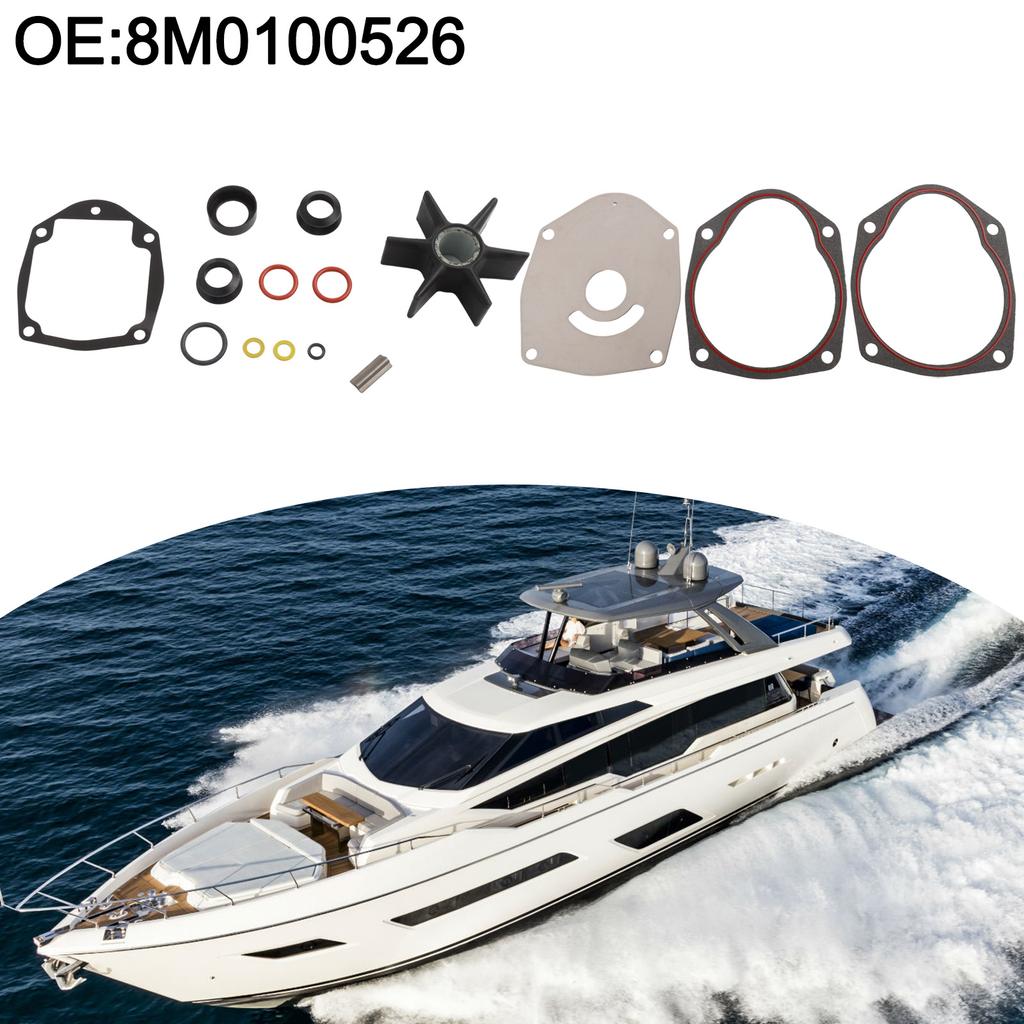 1set Water Pump Impeller Repair Kit For Mercruiser For Alpha One Gen 2 8M0100526 Outboard Marine Boat Engine Car Accessories