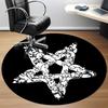 1pc Monster Pattern Office Round Area Rug,  Mat Suitable For Office, Under Office Chairs Bedroom Living Room Home Decor, Room Deco
