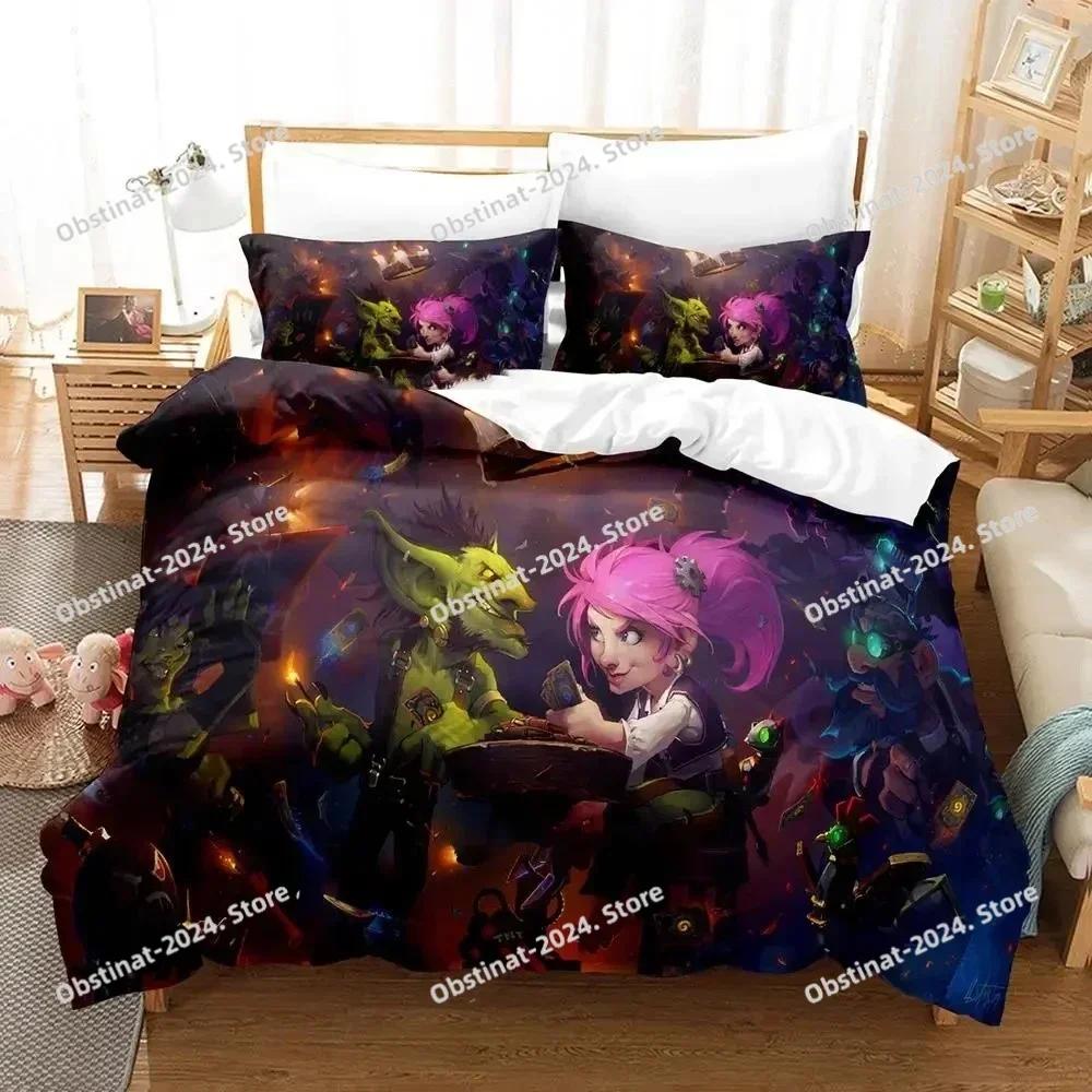 Hearthstone Heroes of Warcraft Bedding Set Printed single Comforter Quilt Duvet Cover Pillow Case 3 Pieces Sets Kids Adult Size