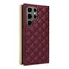 For Samsung Galaxy S25 Ultra Case Suction Cup PU Leather Wallet Phone Cover with Straps