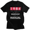 Mens George Orwell 1984 Was Not Supposed To Be Manual T Shirts Short Sleeve 100 Cotton TShirt Novelty Loose Fit Clothing