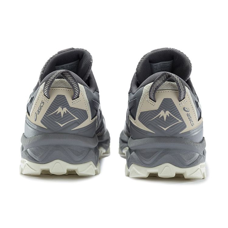 Asics Gel-FujiTrabuco 7 Comfortable Versatile Fabric Synthetic Leather Low-Top Trail Running Shoes Men Sneakers Gray White 1011B256-020