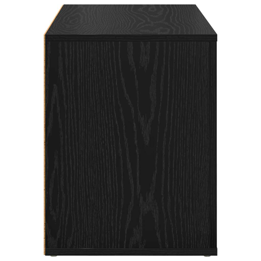 Shoe Rack Black Oak Effect 75 x 35 x 45 cm Wood Based Material