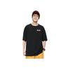 Li-Ning Wade Series Printed Letter Crew Neck Loose Short Sleeve T-Shirt Men Tops Black AHSU361-6