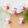 KT Cat Strawberry Cartoon Resin Accessories: DIY Hair Clips, Phone Cases, Crocs Decor, Cream Glue