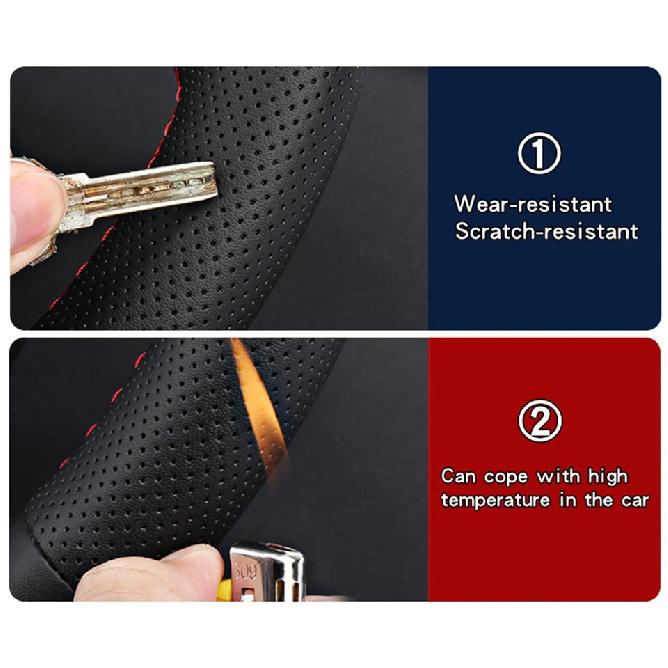 Custom Car Steering Wheel Braid Cover 100% Fit For Mazda 3 Axela 2019 2020 CX-30 2020 MX-30 2020 Auto Interior Accessories