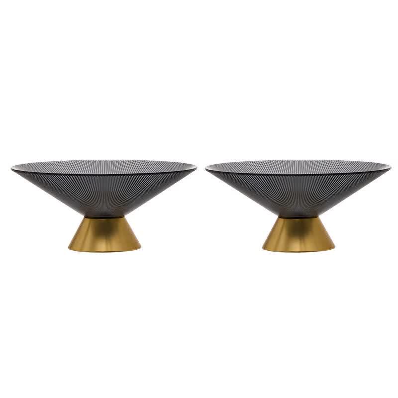 Korean Style Pedestal Glass Fruit Bowl