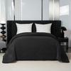 Elegante Colcha 170X210 Cm Com Acabamento Preto