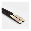 Pair of Lacquered Chopsticks "Kitcho" with Smiling Owl Design in Paulownia Box - 2 Pairs, Made in Japan, Natural Wood, Urushi Lacquer