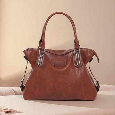 Sac de Travail Haut de Gamme Européen et Américain pour Femmes Nouvelle Mode Rétro Étudiant Cours Grande Capacité Sac Fourre-Tout Mon Épaule
