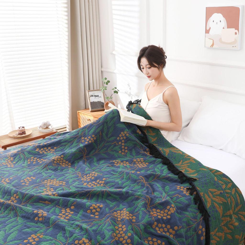 All-Cotton Multi-layer Gauze Blanket Quilt for Summer