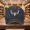 pc Baseball Cap a Casual Duckbill Hat New Style Antler Skull Versatile Hat Adjustable Sports Cap Suitable for Vacations Tra