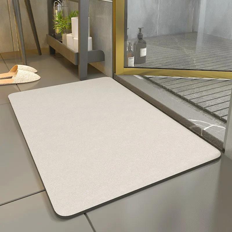 

Concise Bath Mat Non Slip Super Absorbent Carpet for Shower Bathroom Accessorie Quick Dry Diatom Rug Floor Mat Home Room Decor 30x40cm-Diatom mud