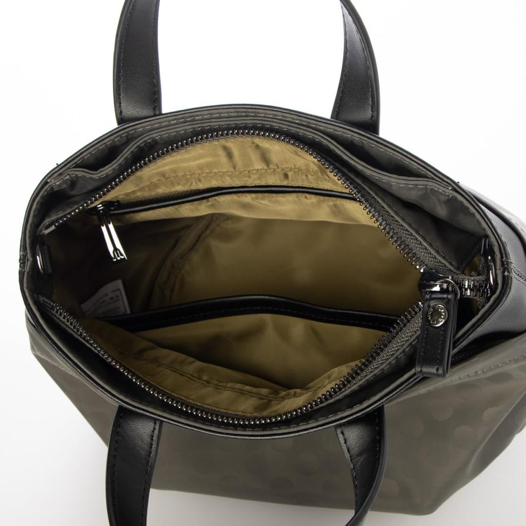 Tote Bag Polka Dots Tuck Round 2WAY Minimal Tote Gray [Isaac] (11)