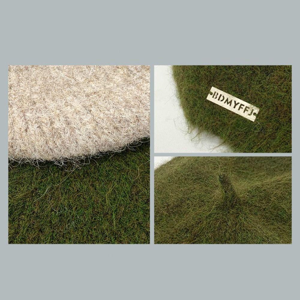 Warme Malermütze Gestrickt Gestrickte Baskenmütze Mode Wollfadenhut Mädchen